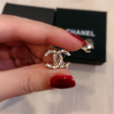 double c chanel earrings replica|authentic chanel double c earrings.